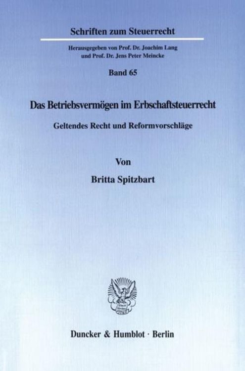 Produktbild: Das Betriebsvermögen im Erbschaftsteuerrecht.