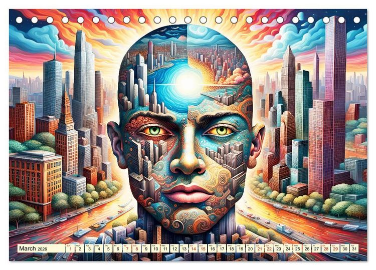 Produktbild: Faces of the metropolis (Desk Calendar 2026 DIN A5 landscape), CALVENDO 12 Month DeskCalendar