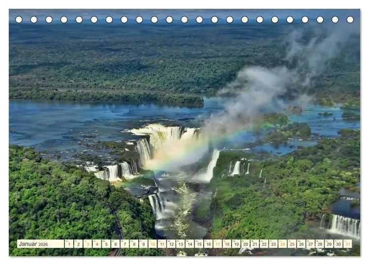Produktbild: Iguazu Wasserf&auml;lle - S&uuml;damerika (Tischkalender 2026 DIN A5 quer), CALVENDO Monatskalender
