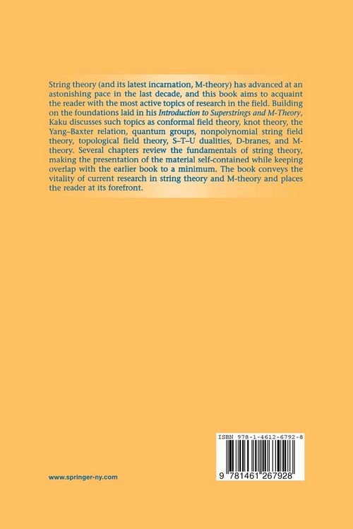 Produktbild: Strings, Conformal Fields, and M-Theory