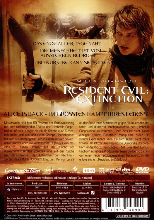 Produktbild: Resident Evil: Extinction