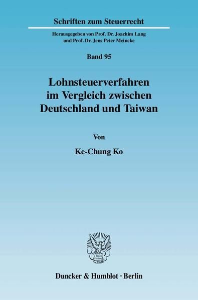 Produktbild: Lohnsteuerverfahren im Vergleich zwischen Deutschland und Taiwan.