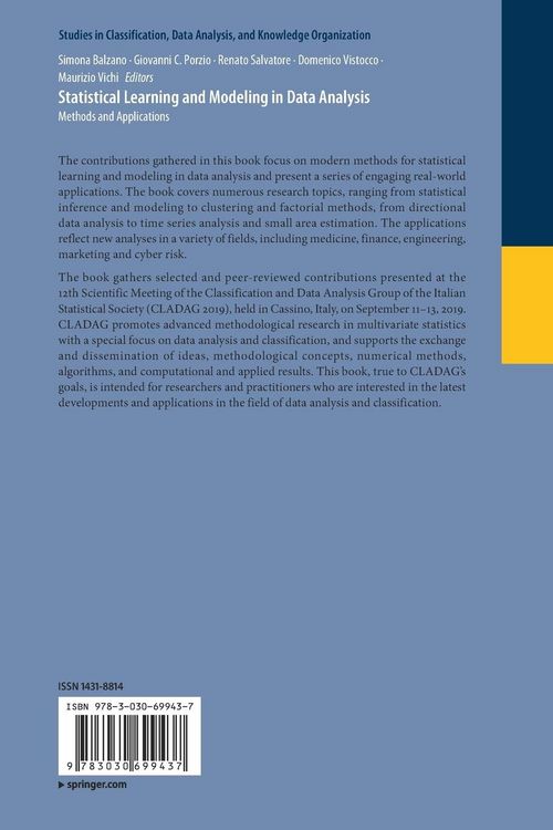 Produktbild: Statistical Learning and Modeling in Data Analysis