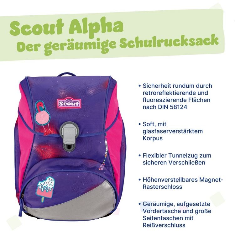 Produktbild: Scout Schulranzen Set Alpha, Schulranzen Set, 4tlg, Summer
