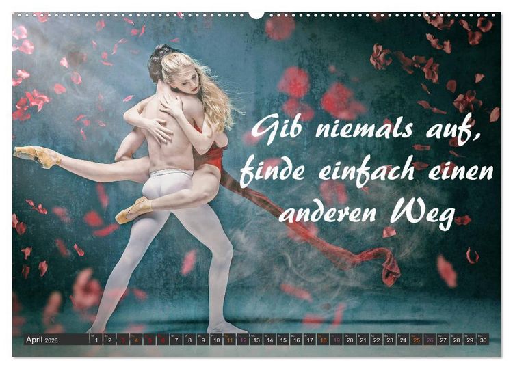 Produktbild: Sport Spruchkalender (hochwertiger Premium Wandkalender 2026 DIN A2 quer), Kunstdruck in Hochglanz
