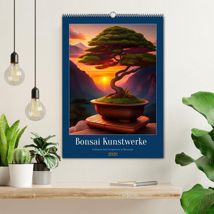 Produktbild: Bonsai Kunstwerke (Wandkalender 2026 DIN A2 hoch), CALVENDO Monatskalender