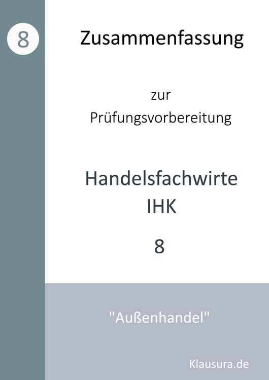 Produktbild: Zusammenfassung zur Pr&uuml;fungsvorbereitung Handelsfachwirte IHK