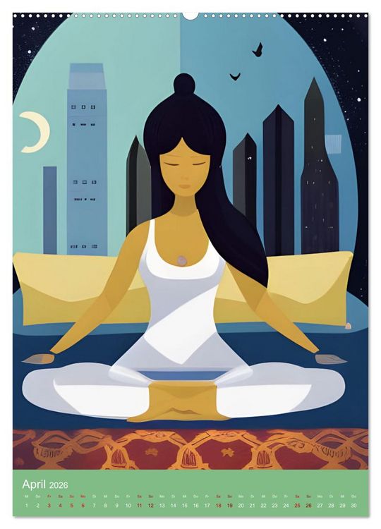 Produktbild: Meditation verbindet (Wandkalender 2026 DIN A2 hoch), CALVENDO Monatskalender