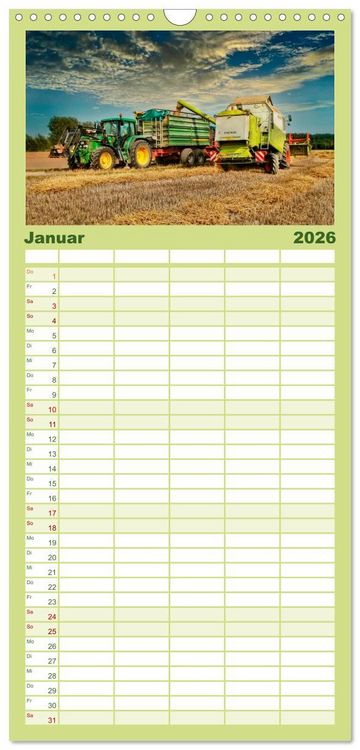 Produktbild: Familienplaner 2026 - Landwirtschaft - die Zukunft ist digital mit 5 Spalten (Wandkalender, 21 x 45 cm) CALVENDO