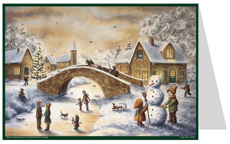 Produktbild: Postkarten-Adventskalender "An der Br&uuml;cke"