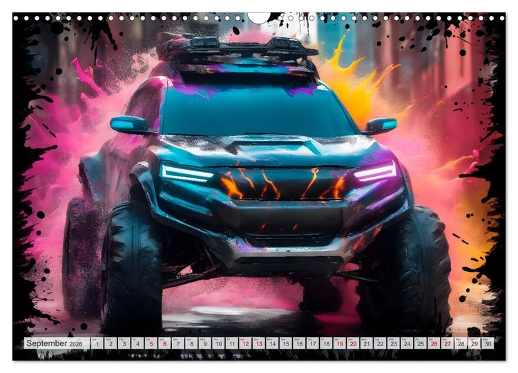 Produktbild: OFF-ROAD CARS Amazing AI-generated vehicles (Wall Calendar 2026 DIN A3 landscape), CALVENDO 12 Month Wall Calendar