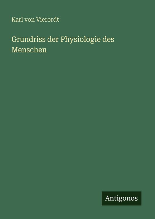 Produktbild: Grundriss der Physiologie des Menschen