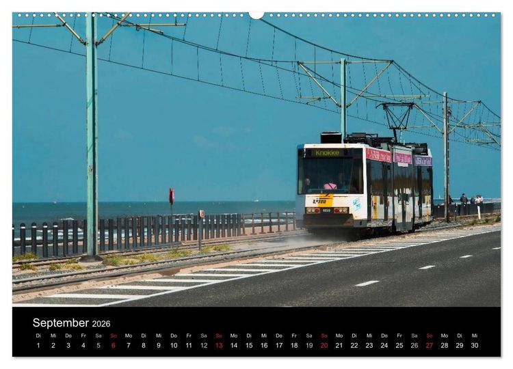 Produktbild: Kusttram Belgien (Wandkalender 2026 DIN A2 quer), CALVENDO Monatskalender