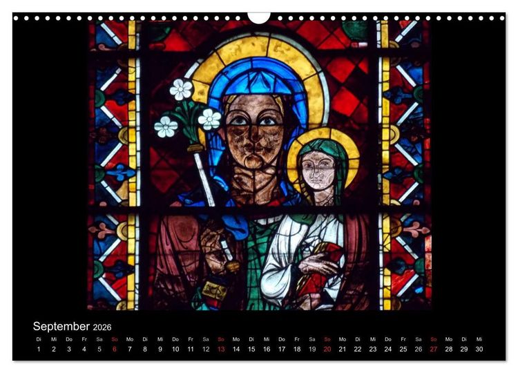 Produktbild: Bilder aus Licht - Notre Dame de Chartres (Wandkalender 2026 DIN A3 quer), CALVENDO Monatskalender