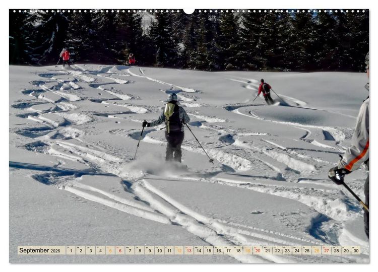 Produktbild: Skifahren - so sch&ouml;n (hochwertiger Premium Wandkalender 2026 DIN A2 quer), Kunstdruck in Hochglanz