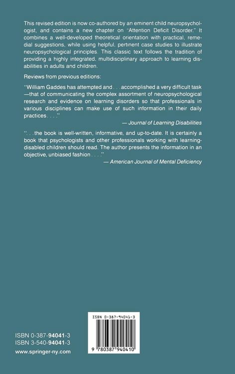 Produktbild: Learning Disabilities and Brain Function