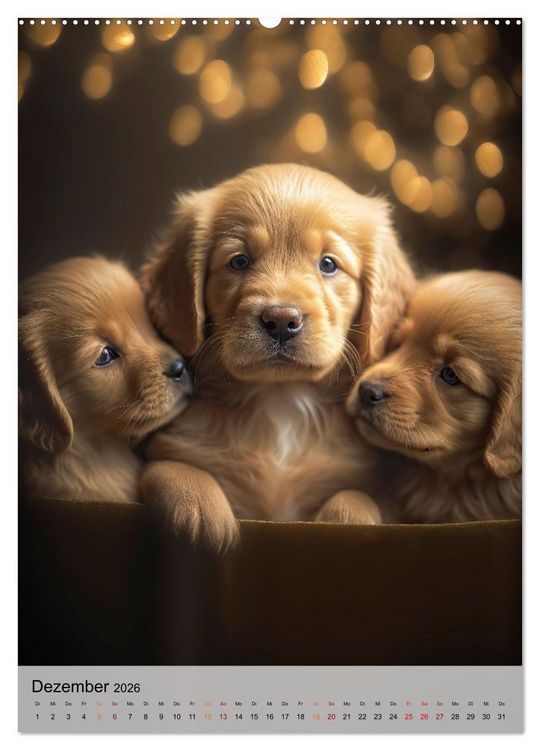 Produktbild: Golden Retriever - ein Hund f&uuml;r die Familie (Wandkalender 2026 DIN A2 hoch), CALVENDO Monatskalender