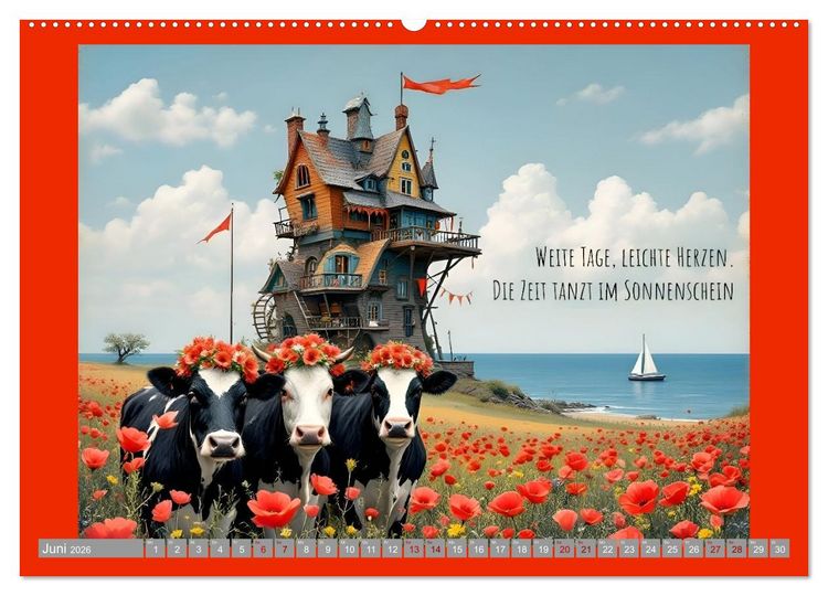 Produktbild: Meergeflunkert (Wandkalender 2026 DIN A2 quer), CALVENDO Monatskalender