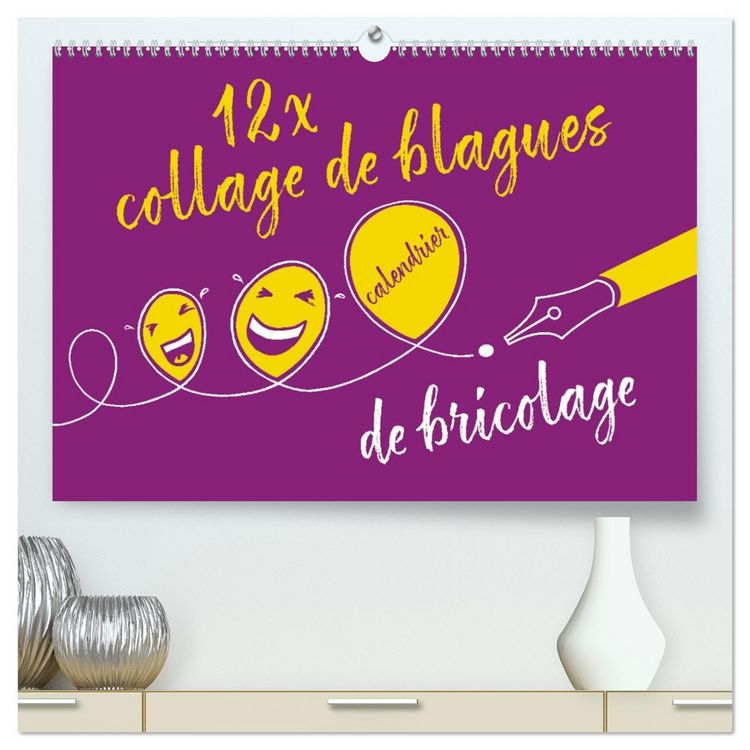Produktbild: 12 x collage de blagues - calendrier de bricolage (Calendrier mural 2026 DIN A2 vertical) calendrier de bureau