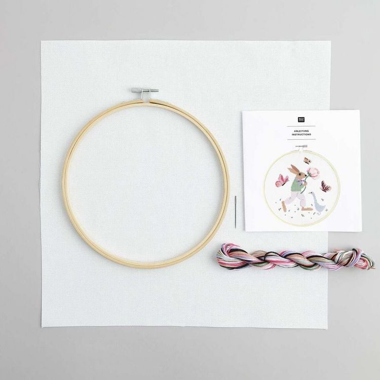 Produktbild: Stickpackung Gez&auml;hlter Kreuzstich, Fr&uuml;hlingsfreunde, &Oslash;20cm