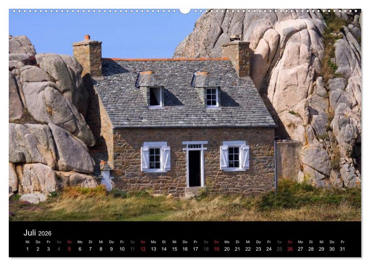 Produktbild: Bretagne - Fotoreise von der Cote de Granit Rose zur Ile de Brehat (hochwertiger Premium Wandkalender 2026 DIN A2 quer), Kunstdruck in Hochglanz
