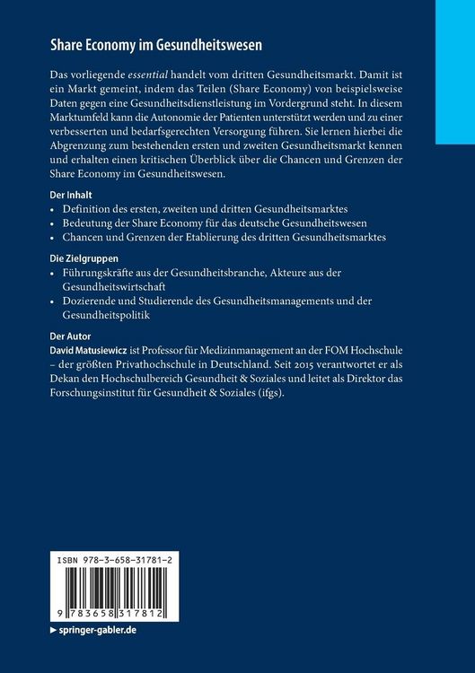 Produktbild: Share Economy im Gesundheitswesen