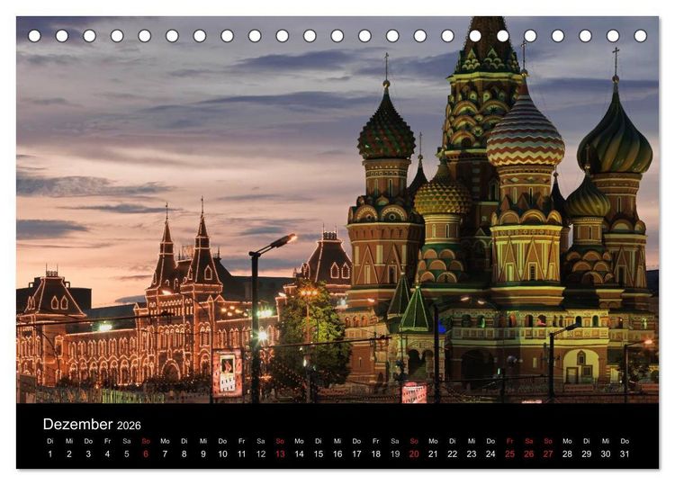 Produktbild: Moskau (Tischkalender 2026 DIN A5 quer), CALVENDO Monatskalender
