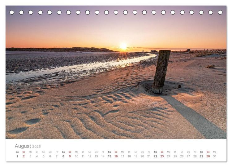 Produktbild: St. Peter-Ording. Deutschlands gr&ouml;&szlig;te Sandkiste (Tischkalender 2026 DIN A5 quer), CALVENDO Monatskalender