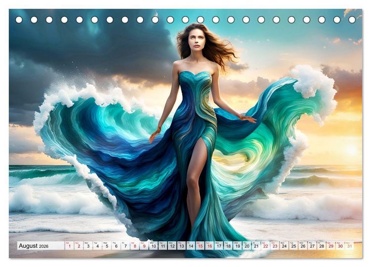 Produktbild: Harmony - Elegance in harmony of waves (Desk Calendar 2026 DIN A5 landscape), CALVENDO 12 Month DeskCalendar