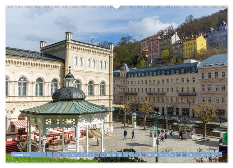 Produktbild: Karlovy Vary - Stadt der heilenden Quellen (Wandkalender 2026 DIN A2 quer), CALVENDO Monatskalender