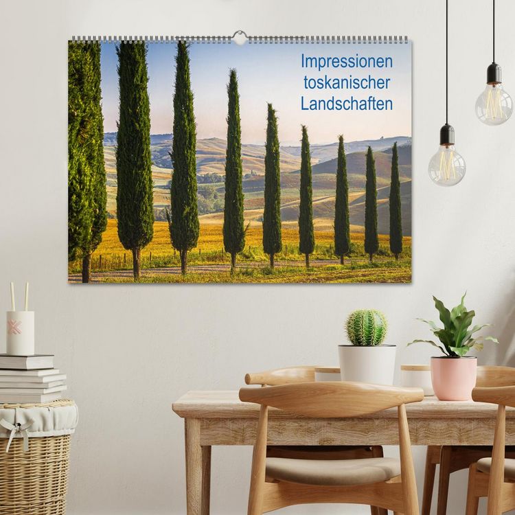Produktbild: Impressionen toskanischer Landschaften (Wandkalender 2026 DIN A2 quer), CALVENDO Monatskalender