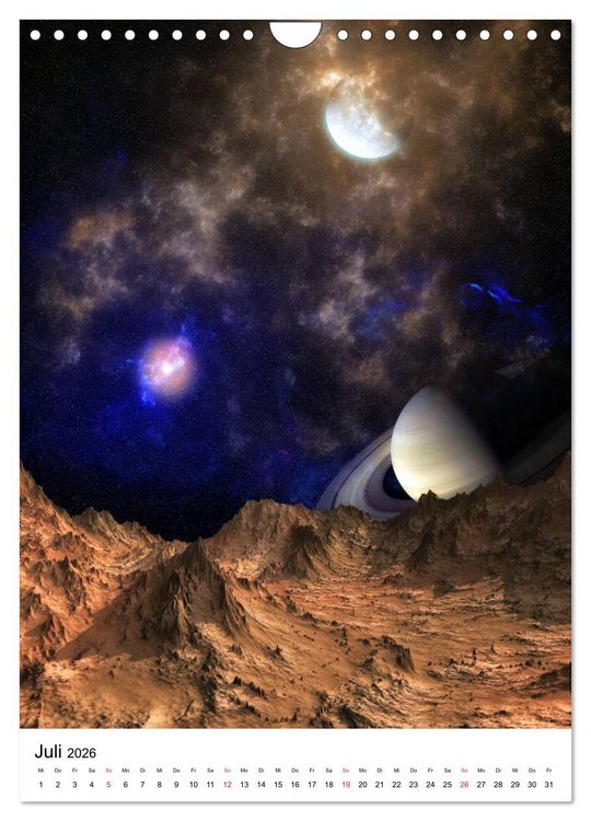 Produktbild: Unser Universum eine interstellare Reise (Wandkalender 2026 DIN A4 hoch), CALVENDO Monatskalender