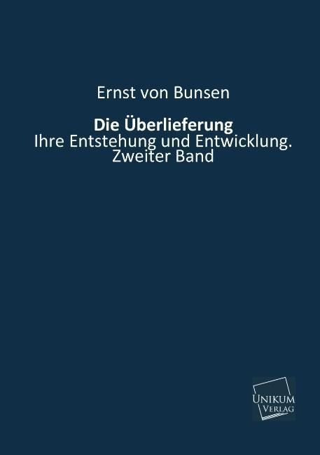 Produktbild: Bunsen, E: &Uuml;berlieferung