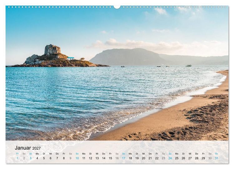 Produktbild: Insel Kos - Trauminsel des Dodekanes (Wandkalender 2027 DIN A2 quer), CALVENDO Monatskalender