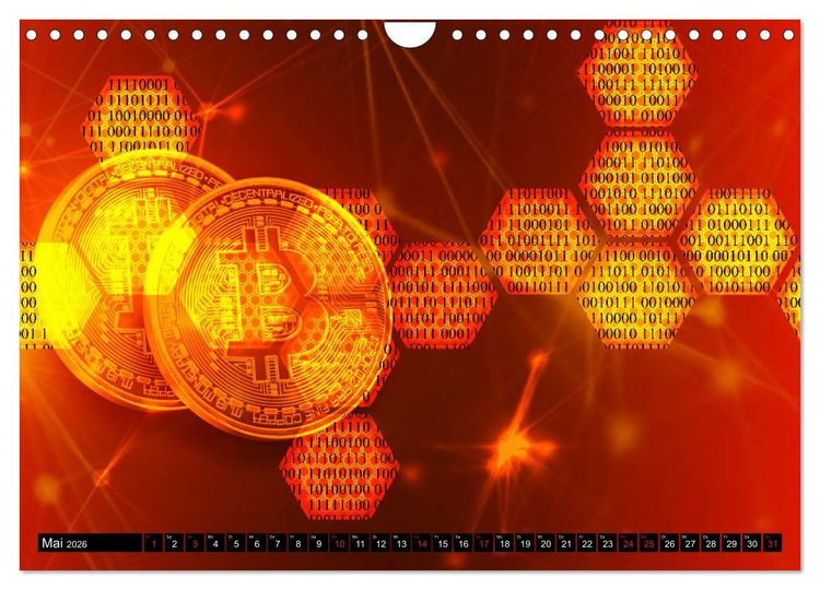 Produktbild: Bitcoins (Wandkalender 2026 DIN A4 quer), CALVENDO Monatskalender