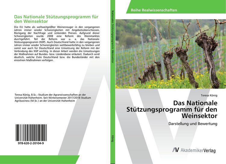 Produktbild: Das Nationale St&uuml;tzungsprogramm f&uuml;r den Weinsektor