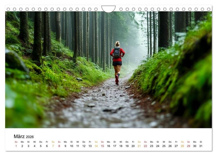 Produktbild: Trailrunning Power (Wandkalender 2026 DIN A4 quer), CALVENDO Monatskalender