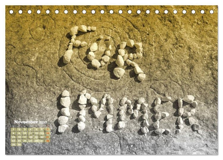 Produktbild: F&uuml;r Dich! - Eine Liebeserkl&auml;rung auf steinisch (Tischkalender 2027 DIN A5 quer), CALVENDO Monatskalender