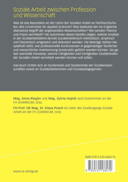 Produktbild: Soziale Arbeit zwischen Profession und Wissenschaft