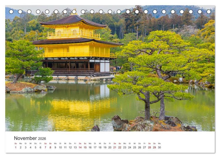 Produktbild: Tempel in Japan (Tischkalender 2026 DIN A5 quer), CALVENDO Monatskalender