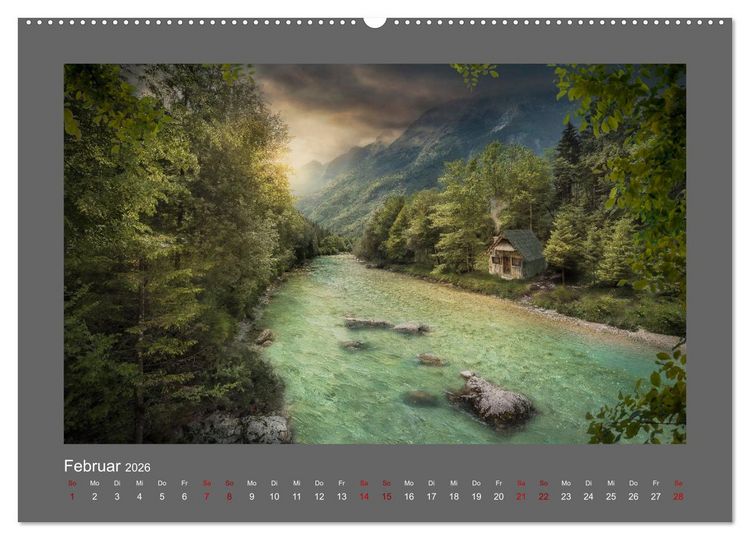 Produktbild: Vom Zauber der Einsamkeit (hochwertiger Premium Wandkalender 2026 DIN A2 quer), Kunstdruck in Hochglanz