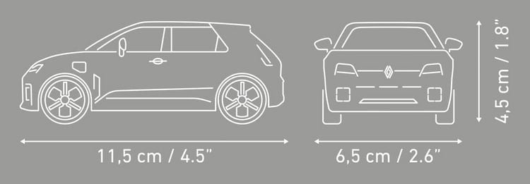 Produktbild: COBI 24675 - Renault 5 E-TECH, wei&szlig;, Bausatz 1:35, 78 Klemmbausteine