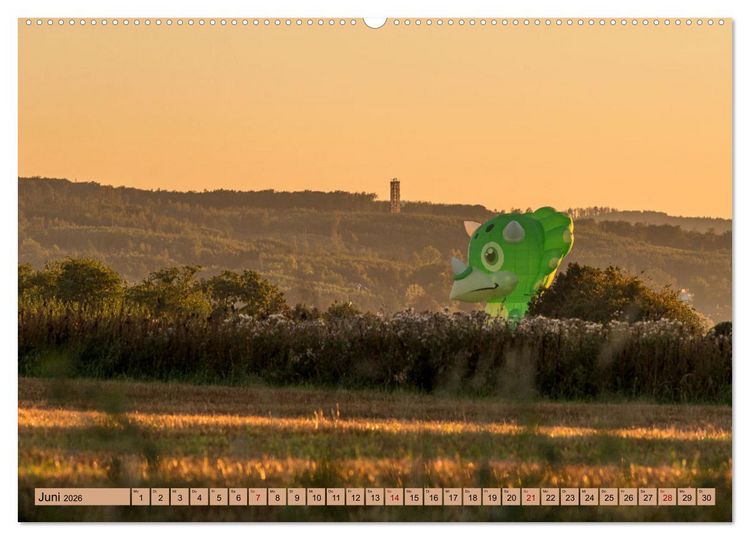 Produktbild: Montgolfiade der Ballone im Sauerland (hochwertiger Premium Wandkalender 2026 DIN A2 quer), Kunstdruck in Hochglanz