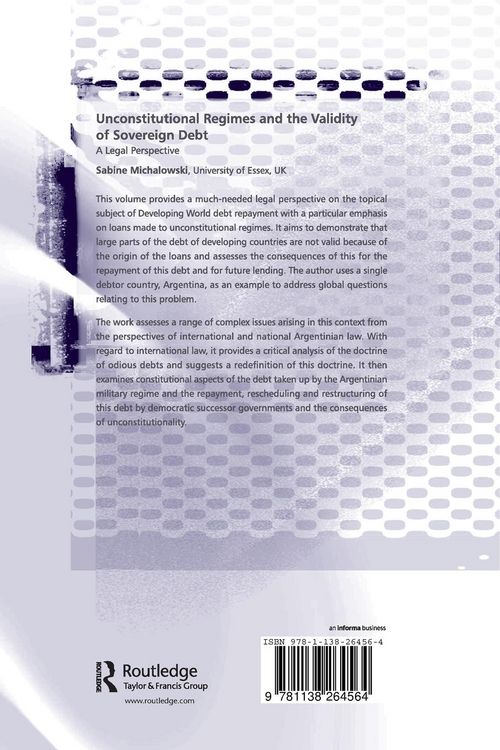 Produktbild: Unconstitutional Regimes and the Validity of Sovereign Debt