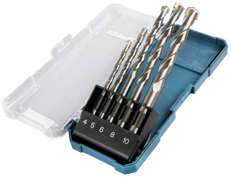 Produktbild: Makita D-72877 Stein-Spiralbohrer-Set 4 mm, 5 mm, 6 mm, 8 mm, 10 mm Zylinderschaft 1 St.