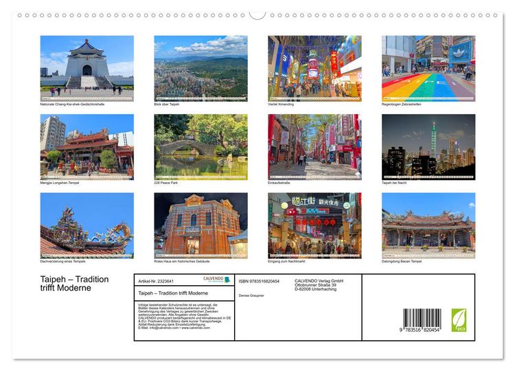 Produktbild: Taipeh &ndash; Tradition trifft Moderne (hochwertiger Premium Wandkalender 2027 DIN A2 quer), Kunstdruck in Hochglanz