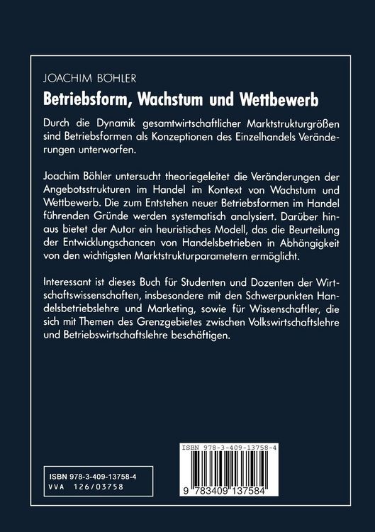 Produktbild: Betriebsform, Wachstum und Wettbewerb