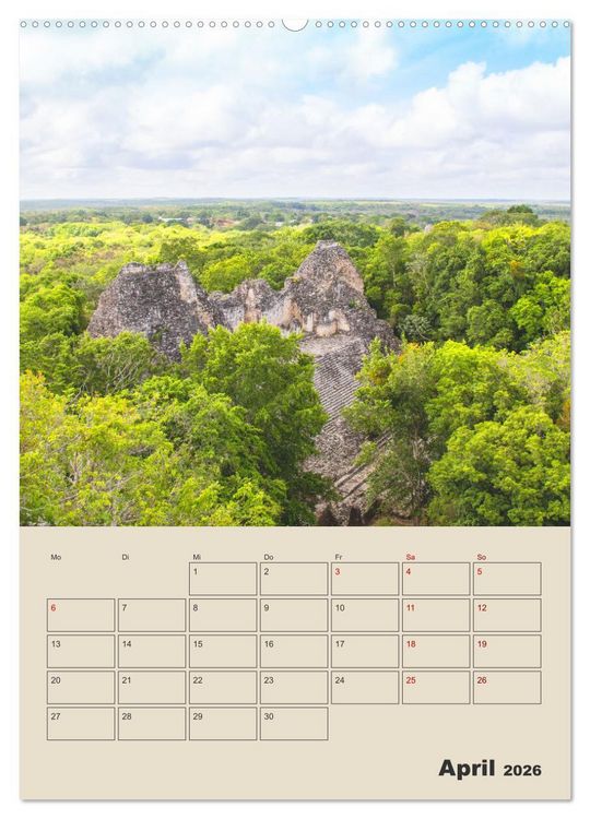 Produktbild: Mexiko Yucat&aacute;n Terminplaner (hochwertiger Premium Wandkalender 2026 DIN A2 hoch), Kunstdruck in Hochglanz