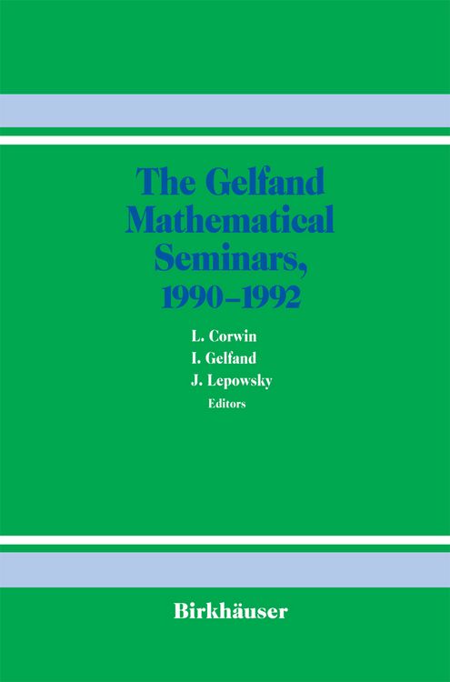 Produktbild: The Gelfand Mathematical Seminars, 1990&ndash;1992