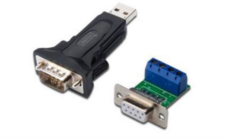 Produktbild: Digitus USB 2.0, Seriell Adapter [1x USB 2.0 Stecker A - 1x RS485-Stecker] DA-70157 0.80 m